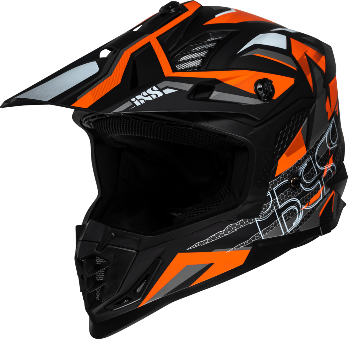 Motocrosshelm iXS363 2.0 matt schwarz-orange-anthrazit XS