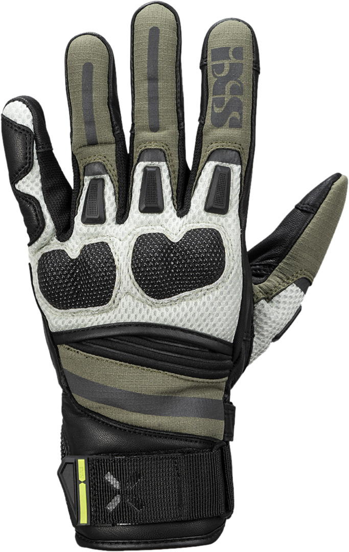 Montevideo-Air 2.0 short gloves black-olive-light grey XL
