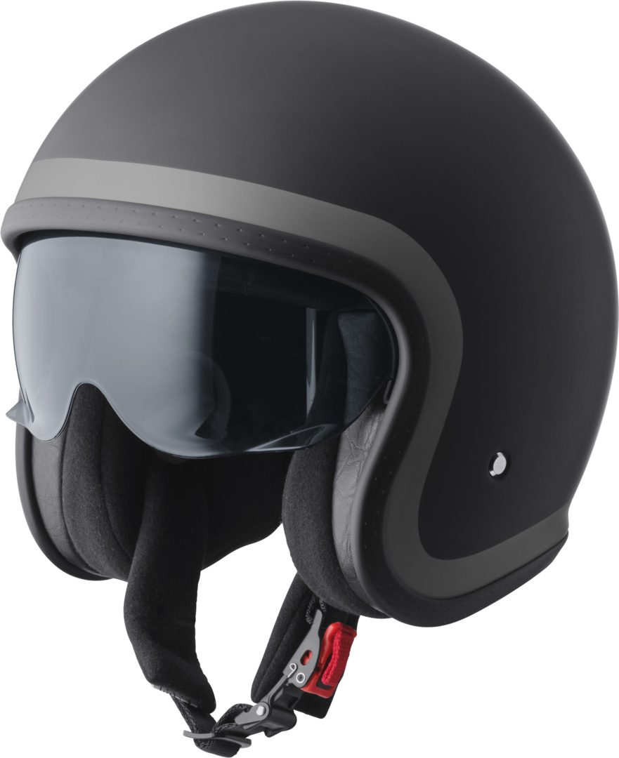 Jet Helmet Ride matt black-grey XL