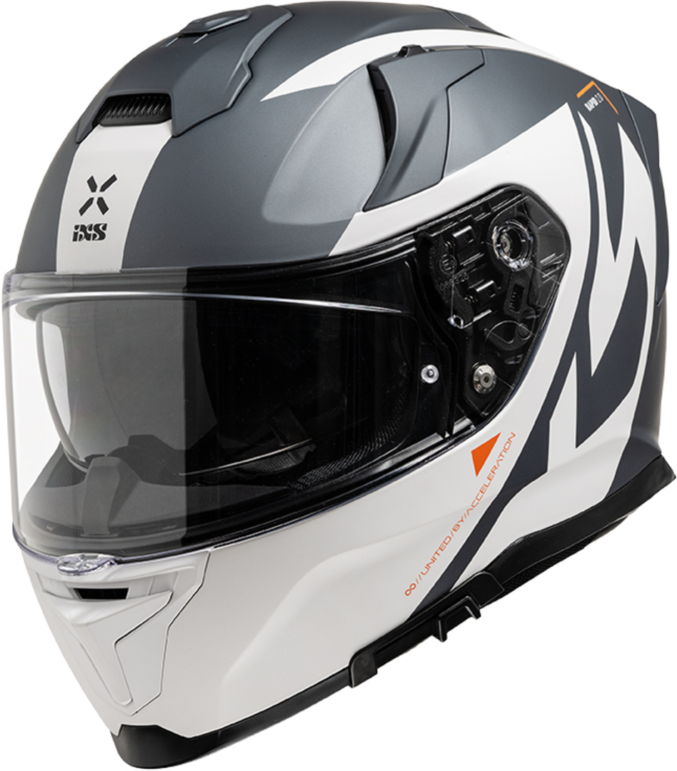 IXS KACIGA RAPID 2.0 GRAPHIC MATT WHITE GREY